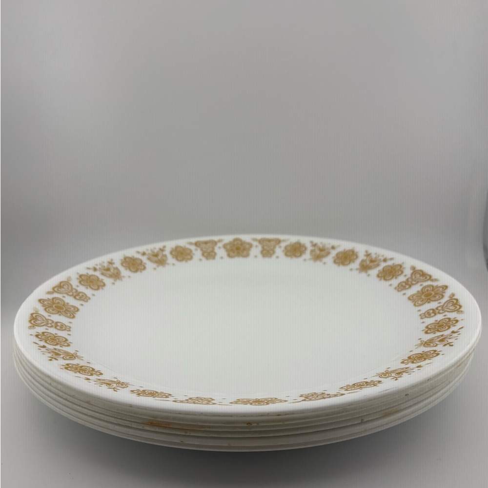 Vintage Corelle Butterfly Gold Dinner Plates Set of 6